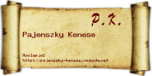 Pajenszky Kenese névjegykártya